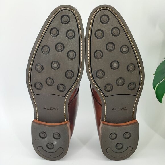 Aldo Men\'s Brown Leather Formal Lace Up Oxford Shoes Size 11 main image 4